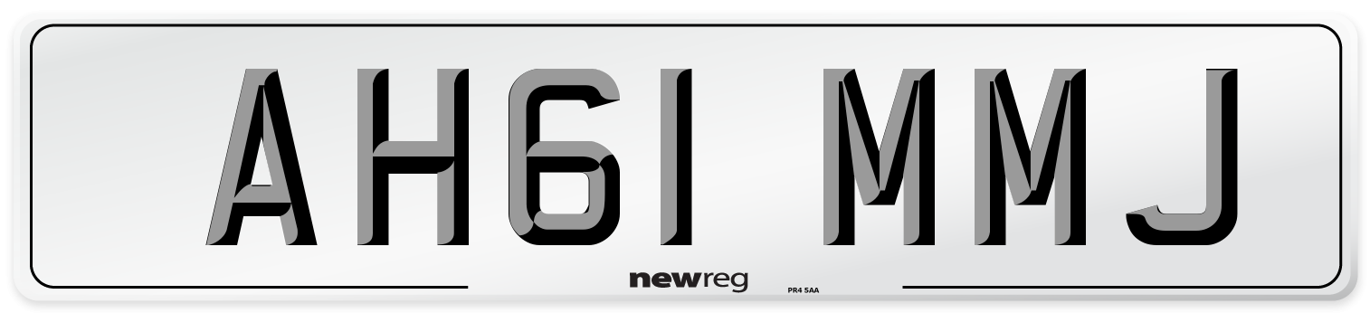 AH61 MMJ Number Plate from New Reg